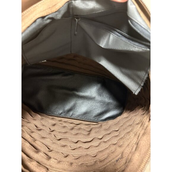 Bam Bags Unisex Nylon Zippered Purse Crossbody Tote Bag Brown - Picture 10 of 10